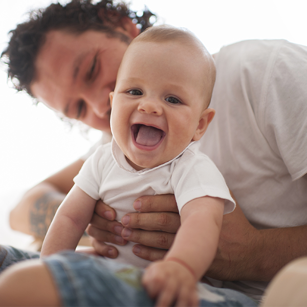 600x600 Dad and Baby Laughing